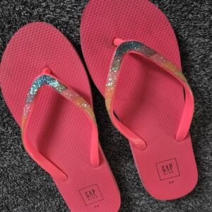 GAP Women's Sandals with Pink and Glitter Straps